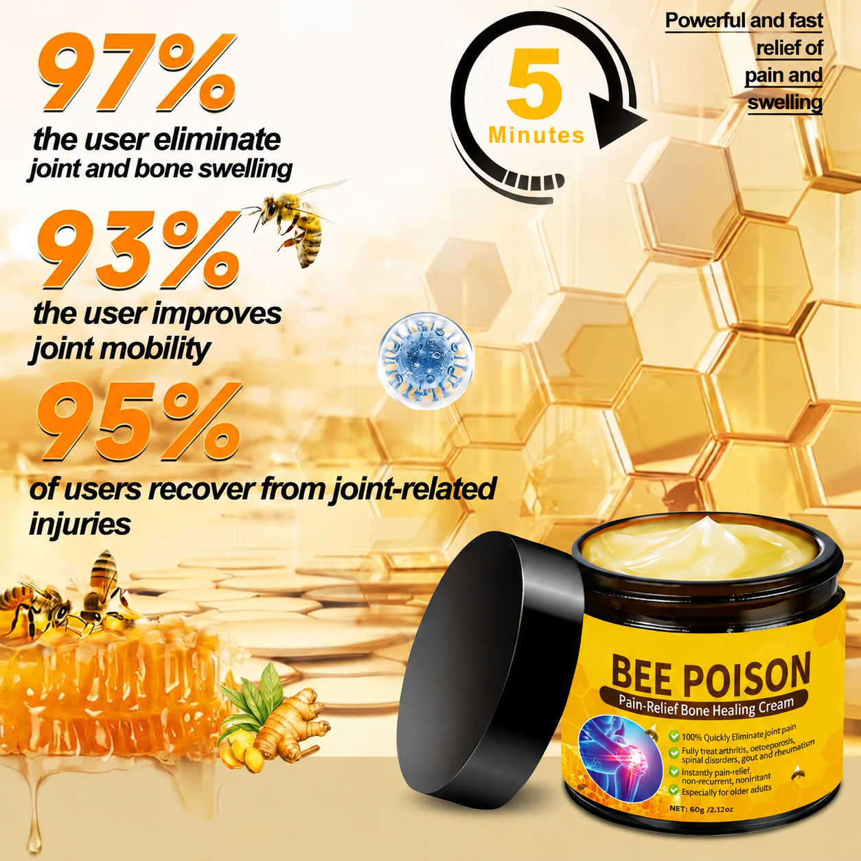 ELVOSSA® Bee Venom Pain-Relief Bone Healing Cream📦📦