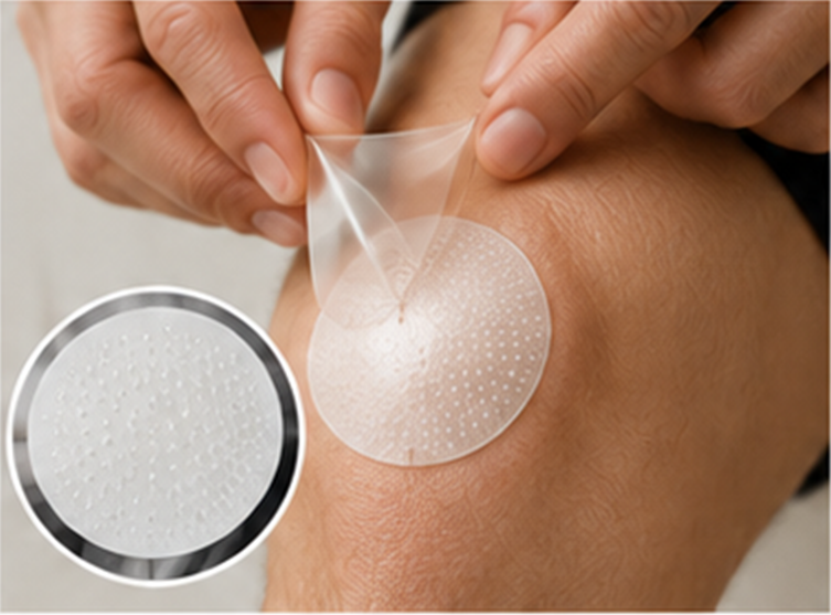 Peel protective patch film